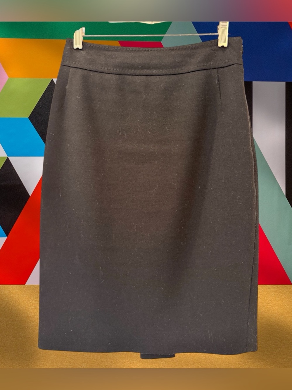 Tahari Classic Black Pencil Skirt, Waistband, Lined, Side Zip, Slight Give, Sz 6